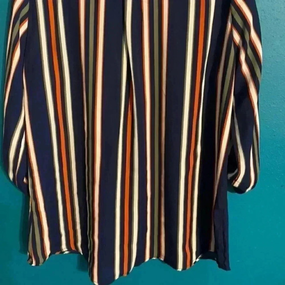 NWOT Rue21 Striped Causal Half Zip Blouse Top - Picture 5 of 5